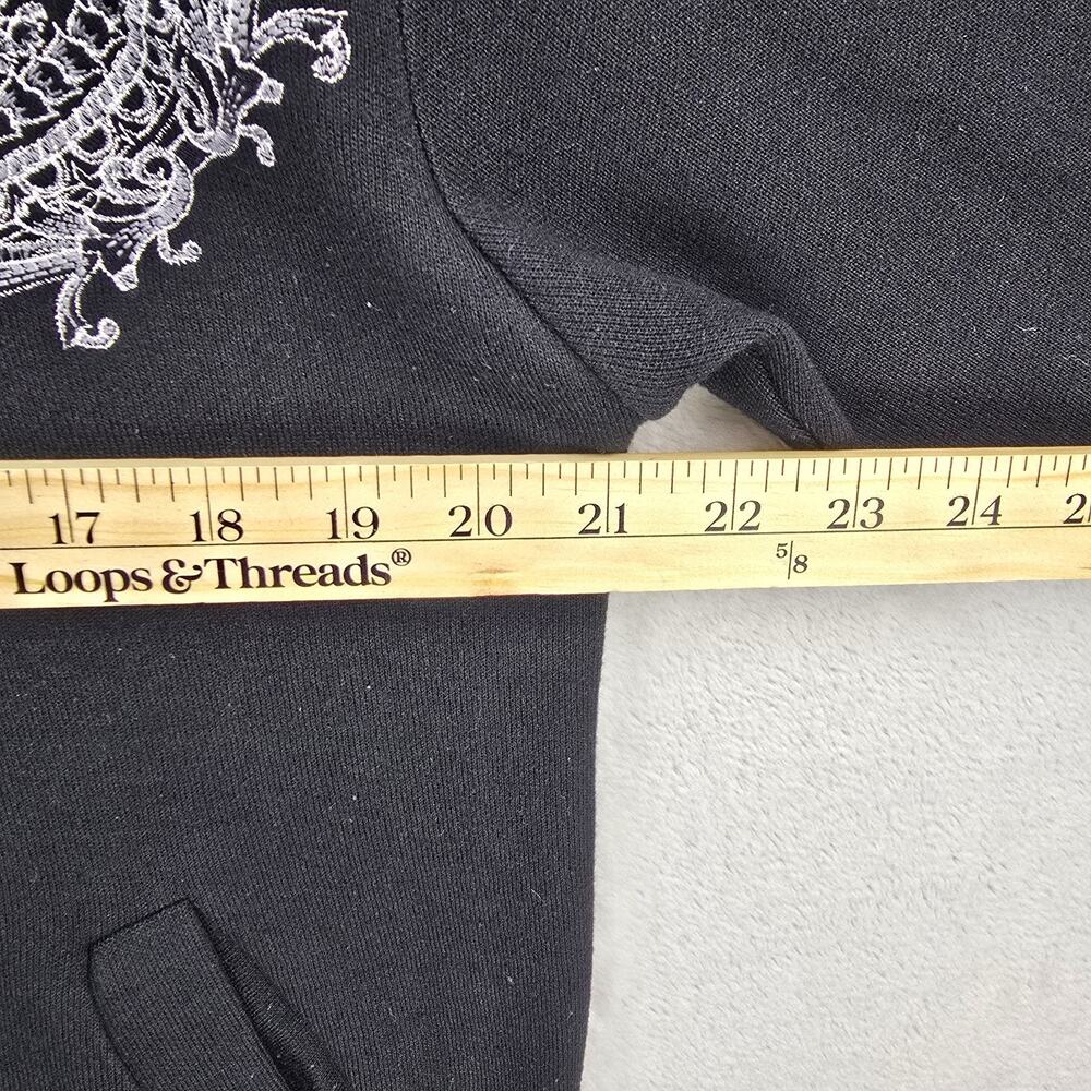 Vintage Royal Prestige Full Zip Jacket Large Black Embroidered Medusa Greek Key - Picture 15 of 16